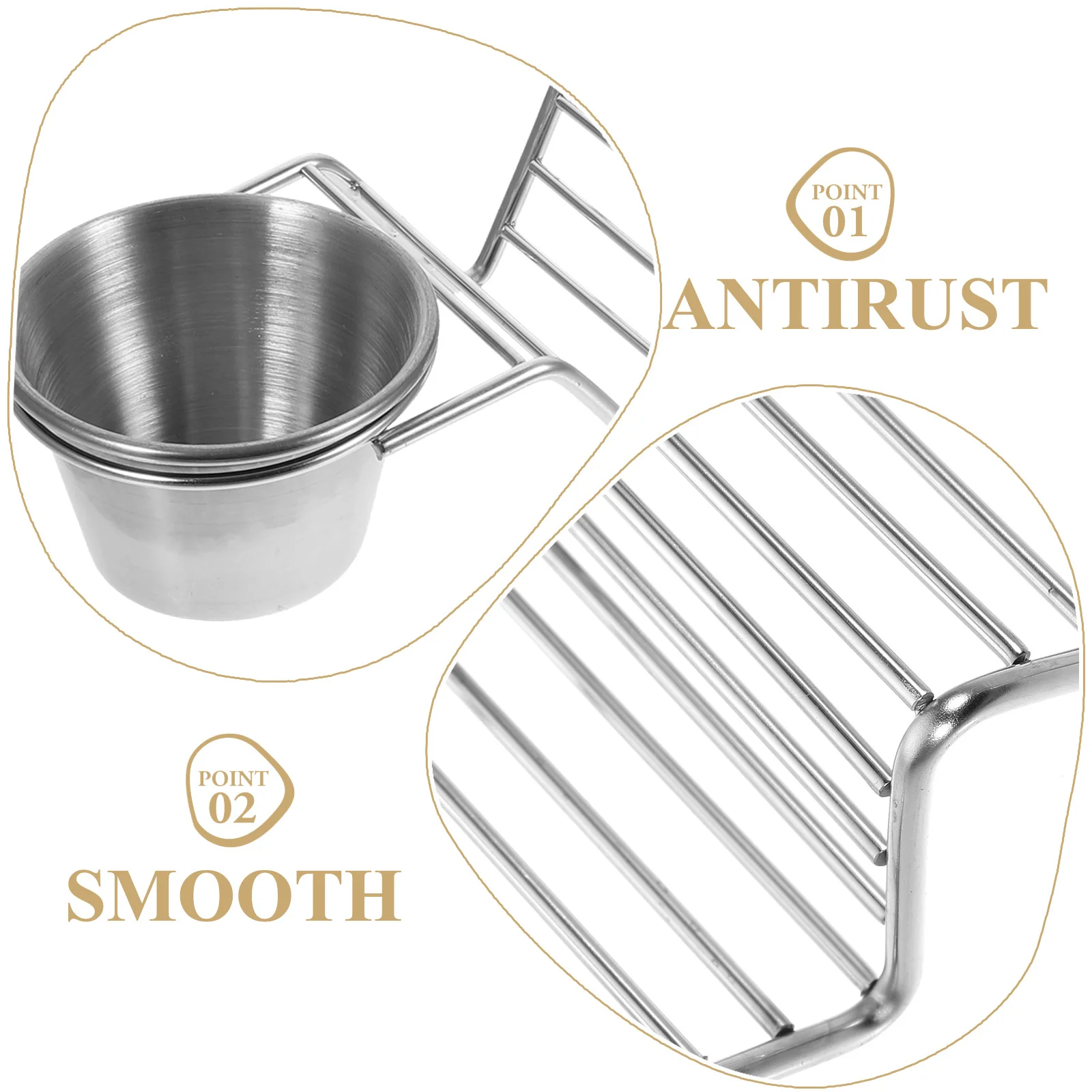 

Premium Stainless Steel Taco Holder Pancake Rack with Sauce Cups Anti Rust Wear Resistant for Beautiful Display