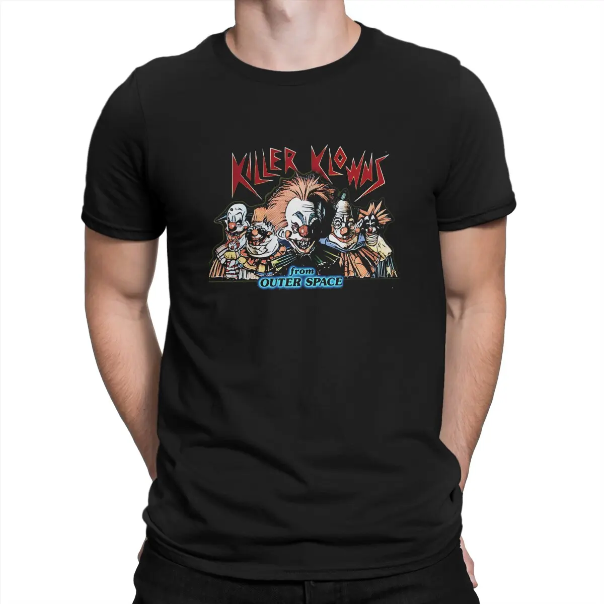 Killer Klowns from Outer Space Polyester TShirt for Men Vintage Soft Casual Tee T Shirt