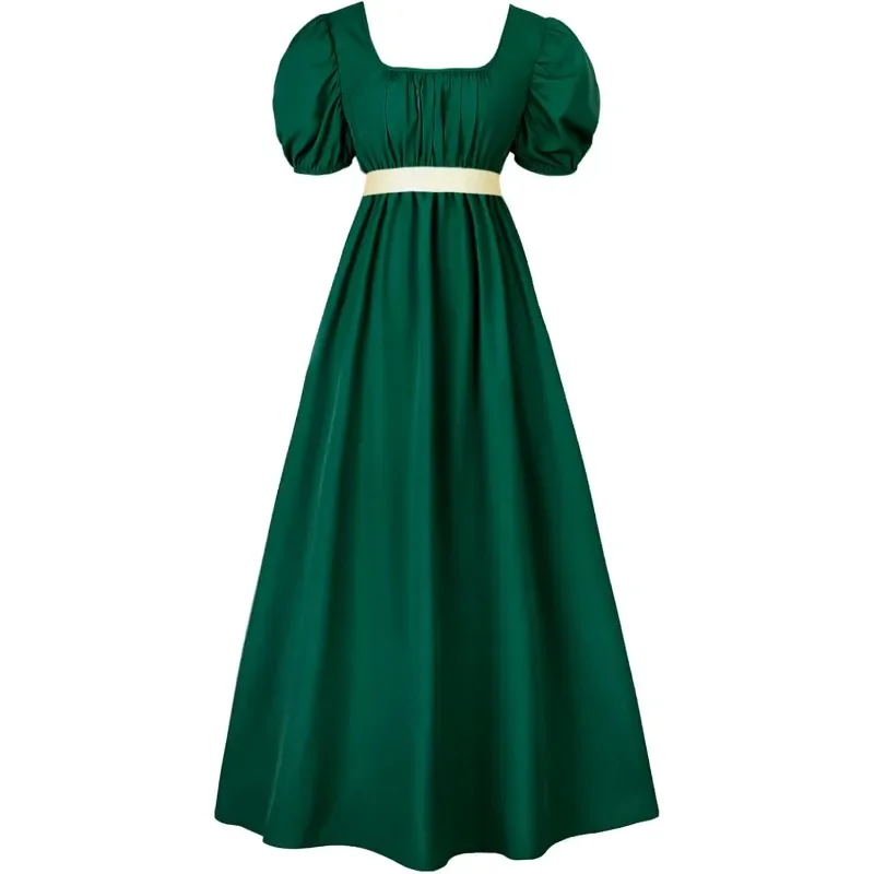 

2025 Хэллоуин Халат с длинным управлением для женщин, костюм с элементом, Taille Compactée, Manches Bouffantes à Volants