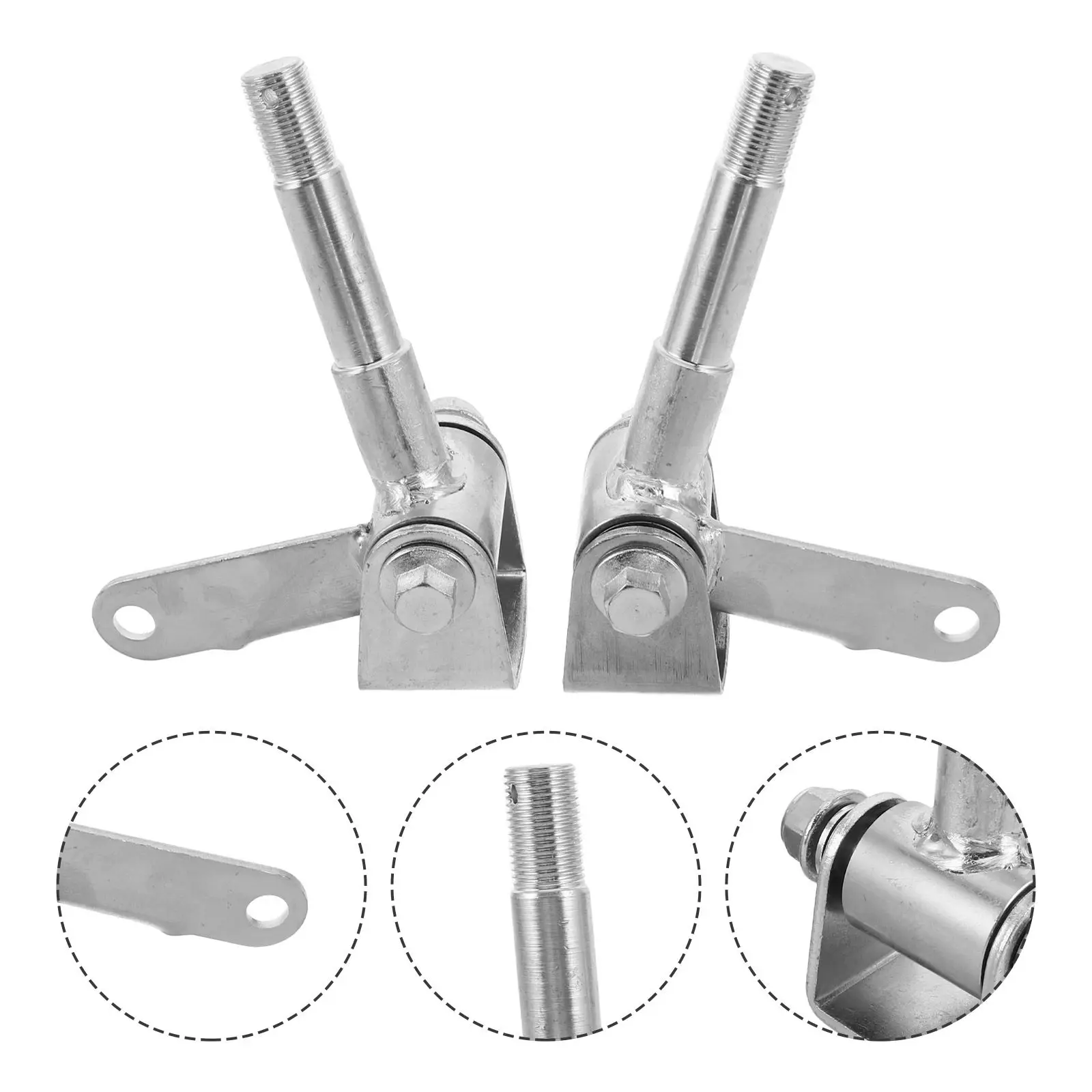1Pair Steering Knuckle Front Steel Kart Steering Spindle Precision Replacement for Quad Atv Utv Front Suspension Assembly
