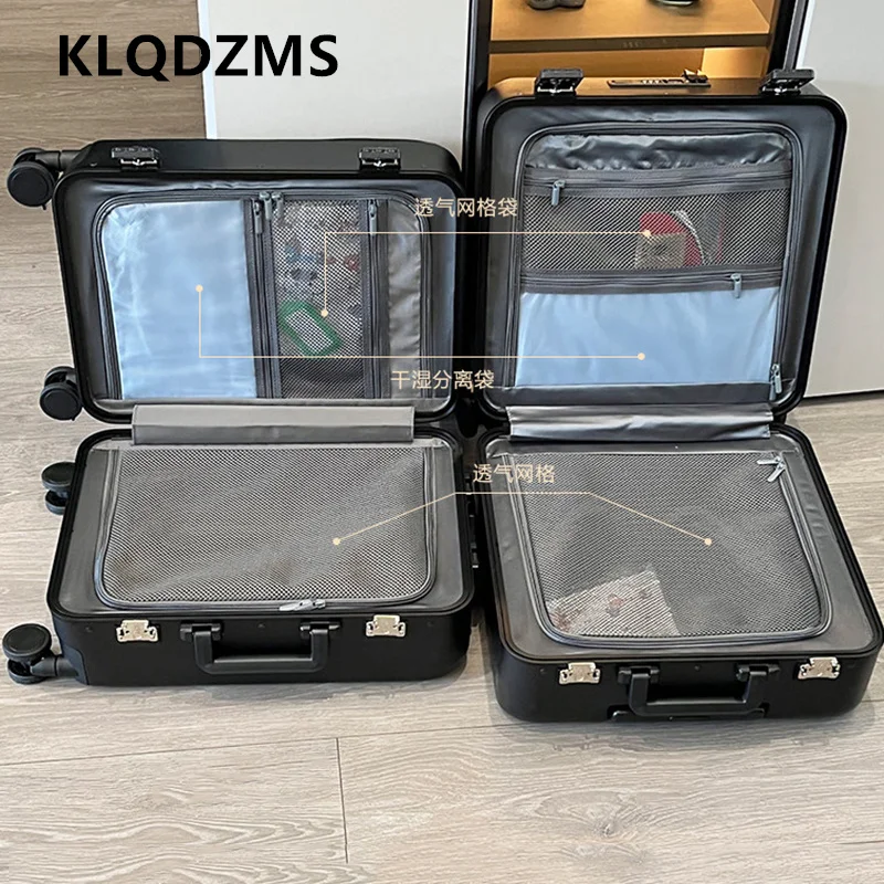 KLQDZMS Koffer Oxford-Stoff + PC-Boarding-Koffer Business Trolley Case Trolley-Stil Reisetasche 18"20"24 Zoll Rollgepäck