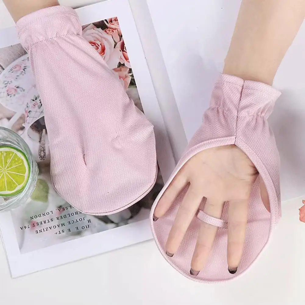 Sports Sun Sleeves Breathable Sun Protection Gloves for Women Men Fingerless Ice Silk Hand Cover for Driving Cycling Outdoor