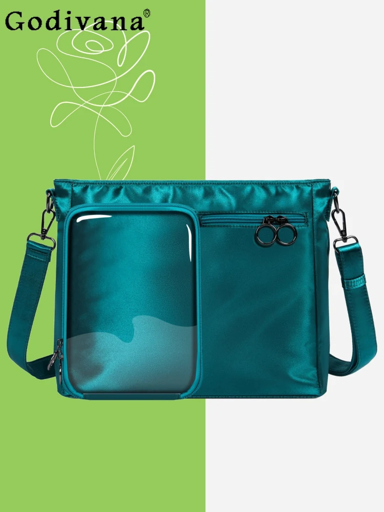 

2D Japanese Original Lolita Nylon Pain Bag Cute Doll Bag Large Capacity Daily Commute Casual Single Shoulder Crossbody Bags