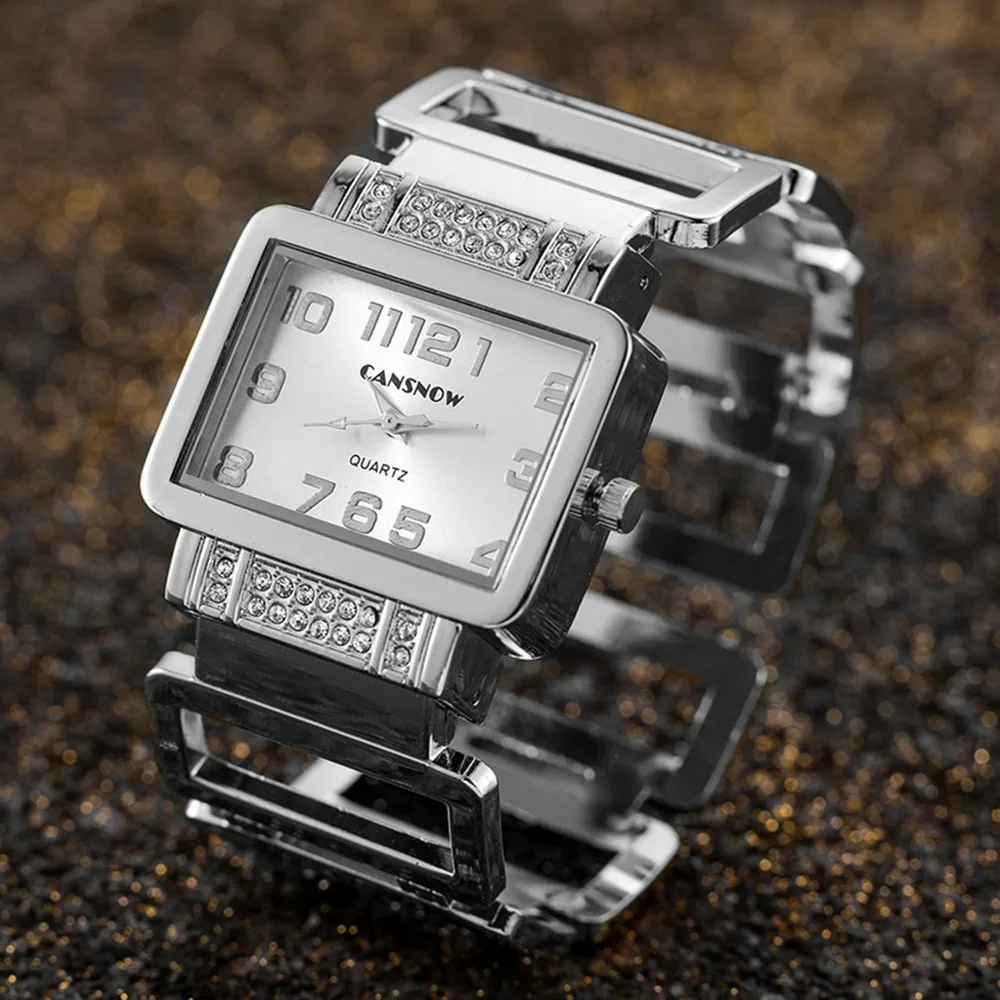 UTHAI Fashion Women Watch Luxury Ladies Gold Silver Bracelet Watches Exquisite Personality Rectangle dial Female Clock Gift
