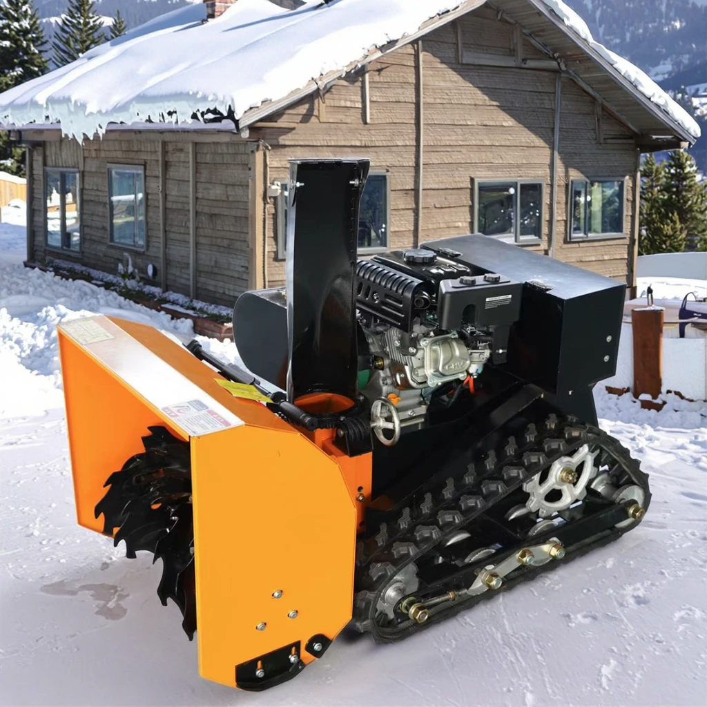 Quiet and Efficient Powered Remote-Controlled Snow Blower Must-Have for Home and Construction Industries