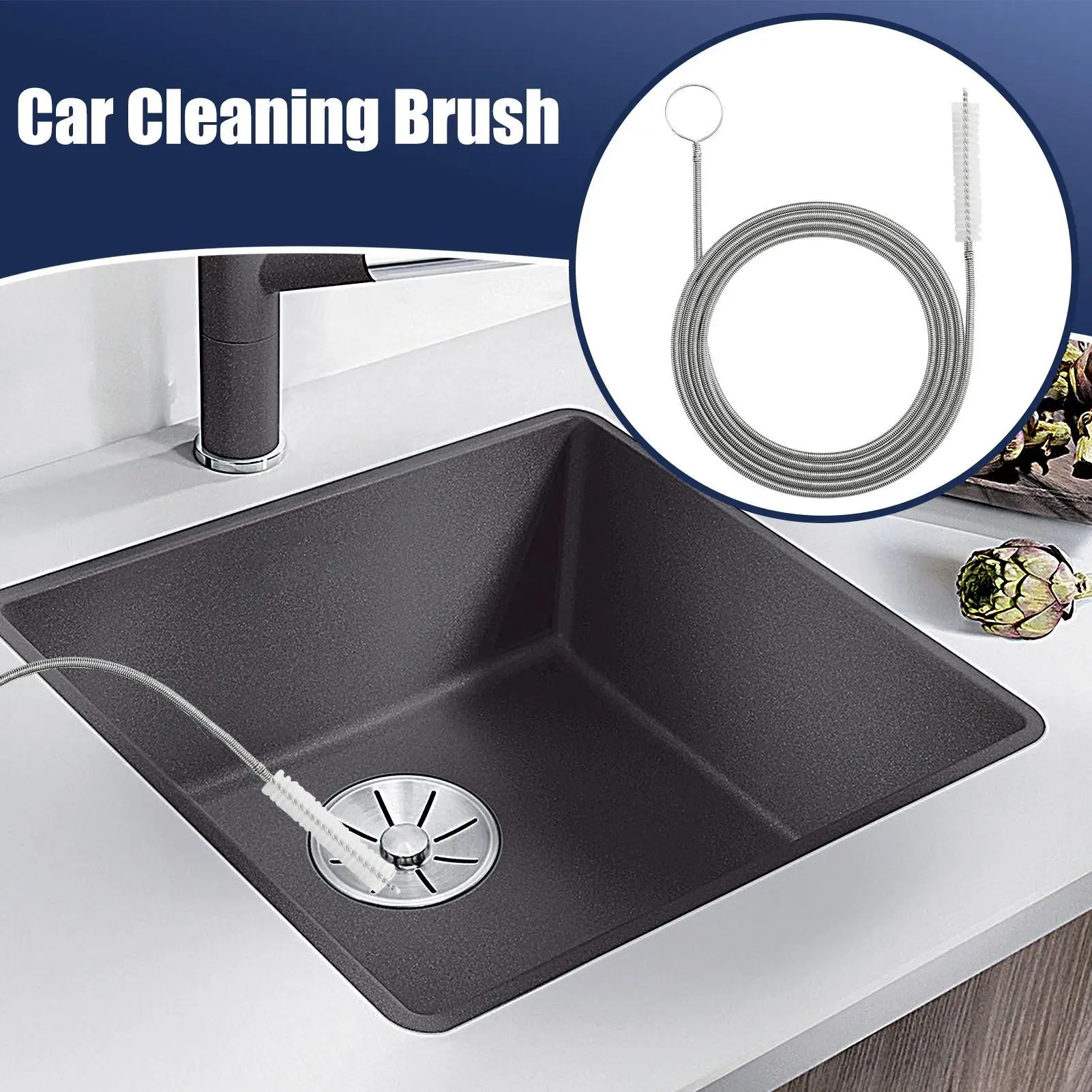 

Длинные очистители для труб, 59-дюймовая щетка для чистки шлангов, скруббер для люка на крыше, аксессуары для ухода за автомобилем для окон, раковины, вентиляционное отверстие на открытом воздухе