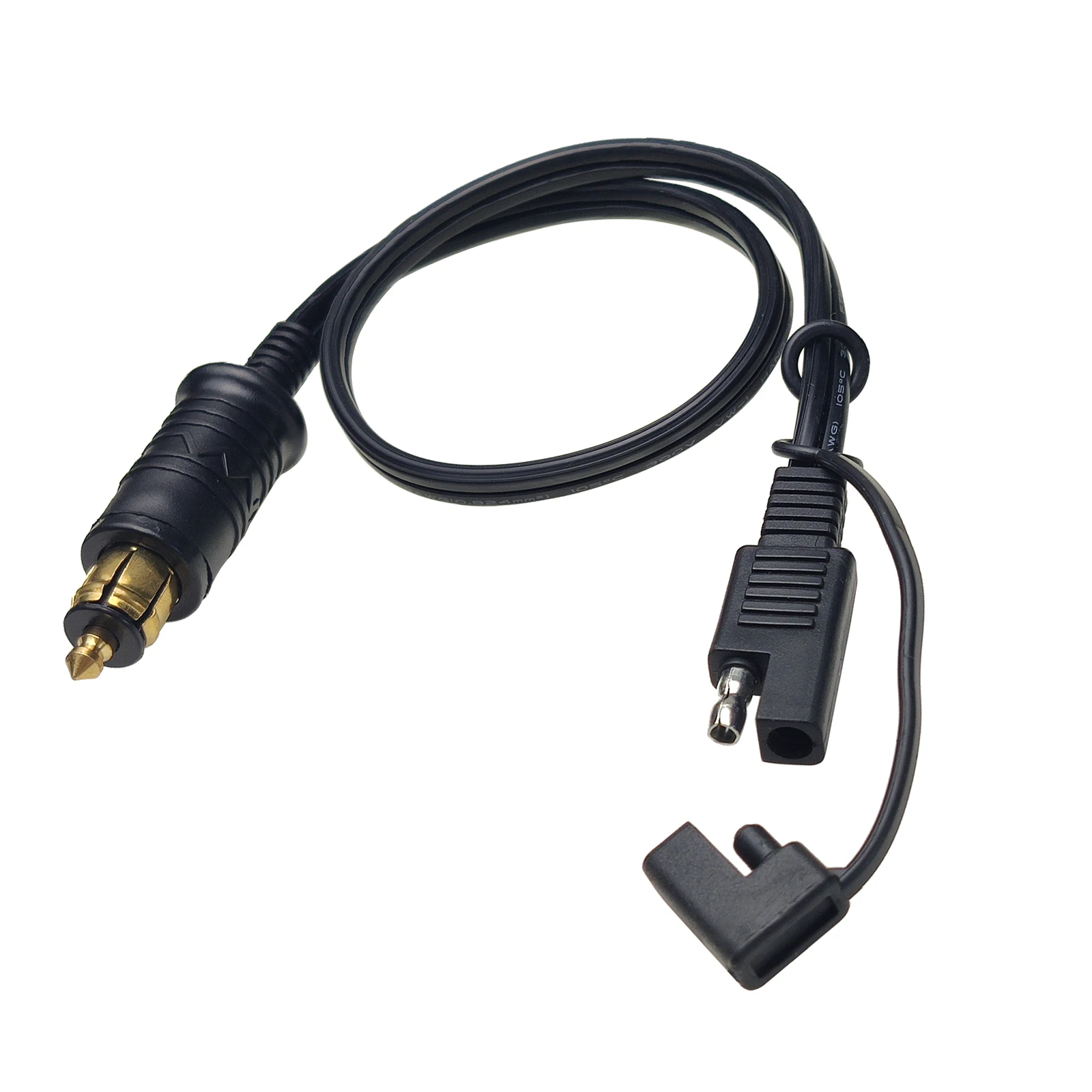 DIN Hella Plug to SAE Adapter Connector SAE Adapter Extension Charging Cable with Waterproof Cap 18AWG for BMW Motorcycle