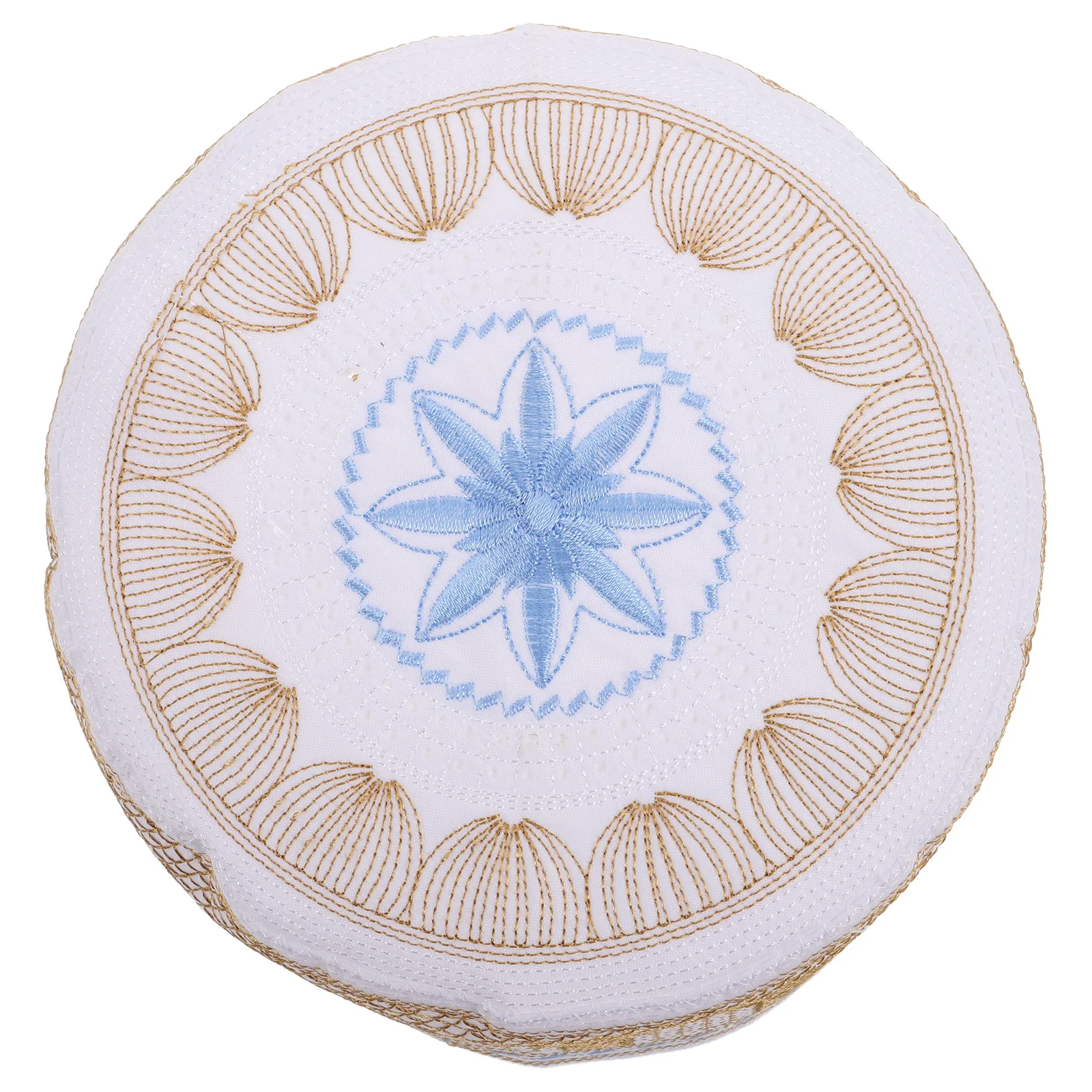 

Muslim Prayer Hat Embroidered Adjustable Breathable Comfortable Southeast Asian Islamic Worship Cap for Daily Prayers and
