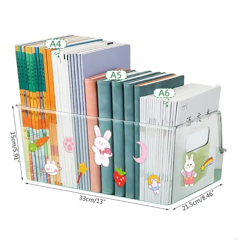 M3GC Desktop Transparent Book Storage Desk Desk Bookshelf Office Holder