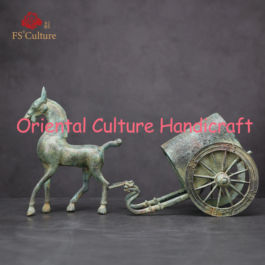 Imitation Of Chinese Han Dynasty Bronzes, Horse-Drawn Carriages, Collectibles, Exquisite Handicrafts, Ornaments