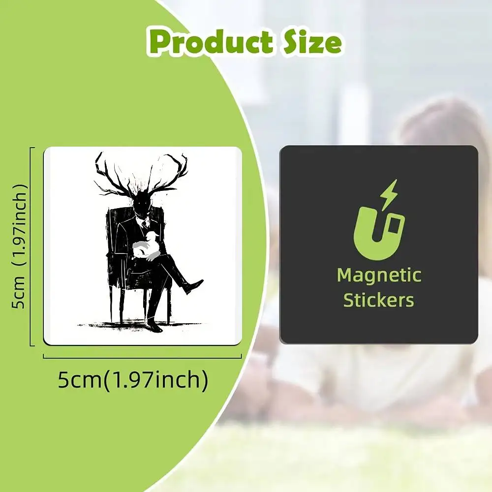 H-HannibalS and Will Chibi Refrigerator Magnet Creative Kitchen Home Decoration Soft Magnetic Festival Gifts Multi Scene Use