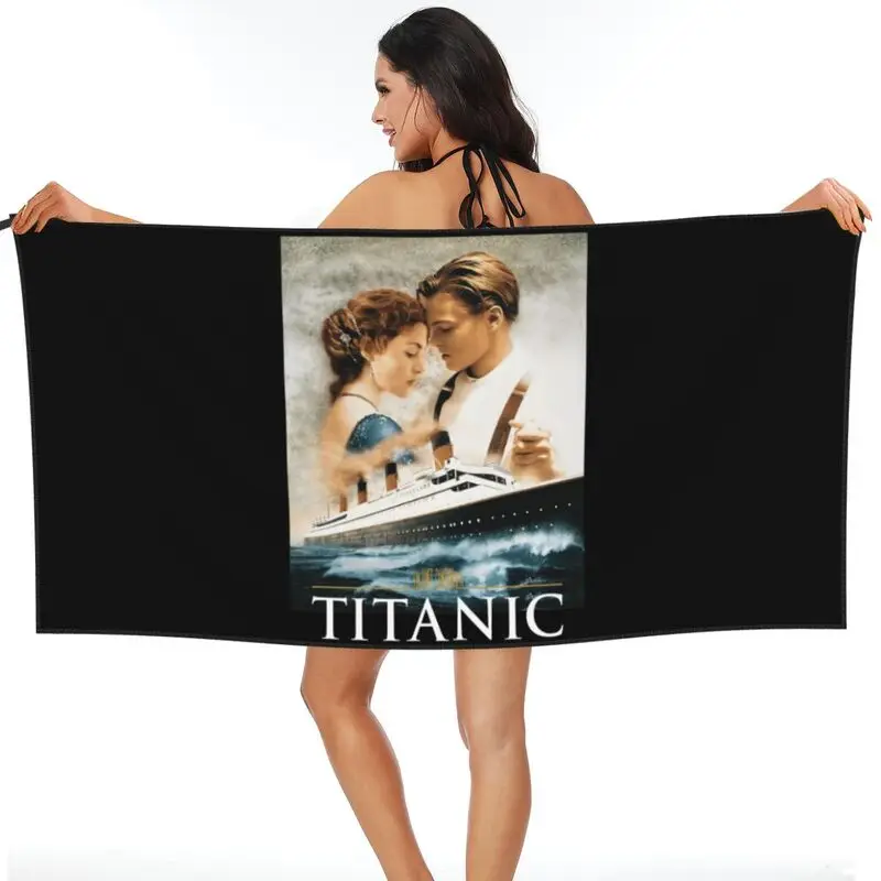 1998 Titanic Movie Xl Leonardo Dicaprio Kate Winslet Promo Quick dry Towel Soft Beach Towel Good Quality