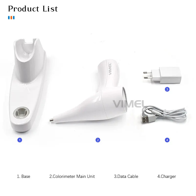 Dentals Photoelectric Tooth Color Comparator Digital Shade Guide Corrector LCD Screen Wireless Dentistry Equipment