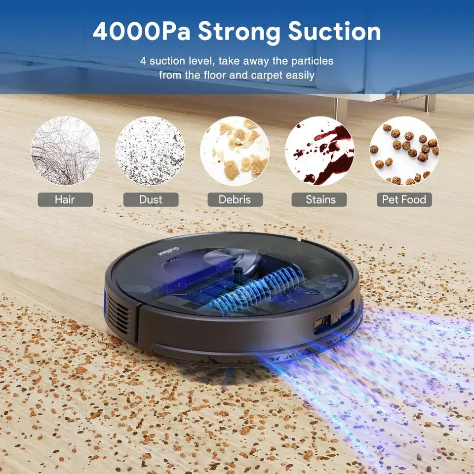 Strong Suction SL60 Intelligent Mop OEM Electric Recharges The Battery 2in 1 Robot Vacuum