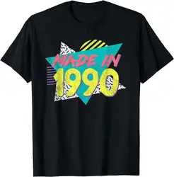 Awesome Birthday Retro Anniversary Tees Top Harajuku Streetwear Tshirts Vintage 1990 T-Shirt Women Men Short SleeveT-shirt