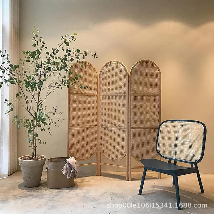 

Минималистичная перегородка из ротанга в юго-восточном азиатском стиле для гостиной, спальни, отеля, ресторана, офиса, конференц-зала, гостевого дома