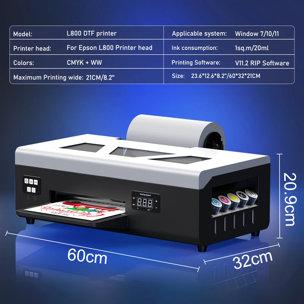 طابعة Colorsun A4 DTF لآلة الطباعة Epson L805 Impressora A4 DTF مباشرة إلى طابعات تي شيرت الأفلام لغطاء القمصان