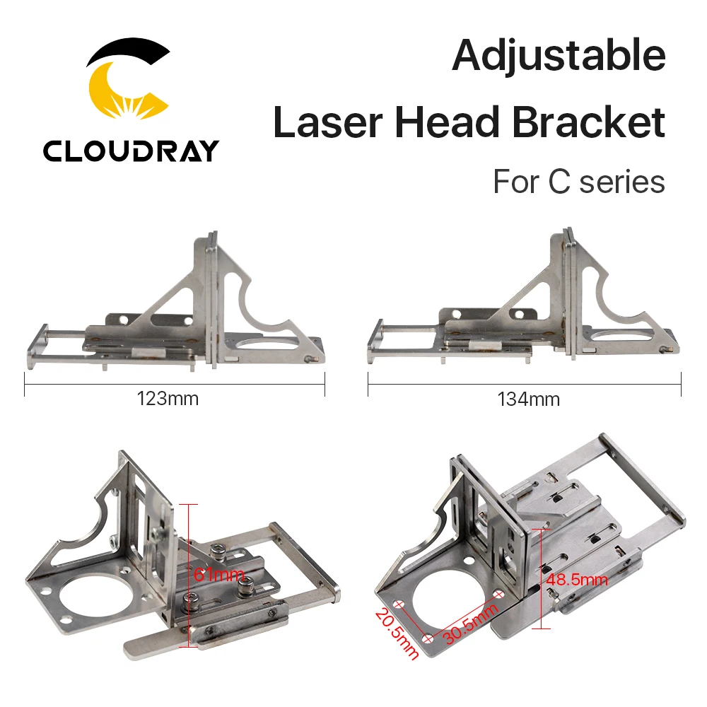 Imagem -04 - Cloudray-ajustável Laser Head Bracket Metal Ajuste Base para Co2 Corte e Gravação Máquina c Series Co2