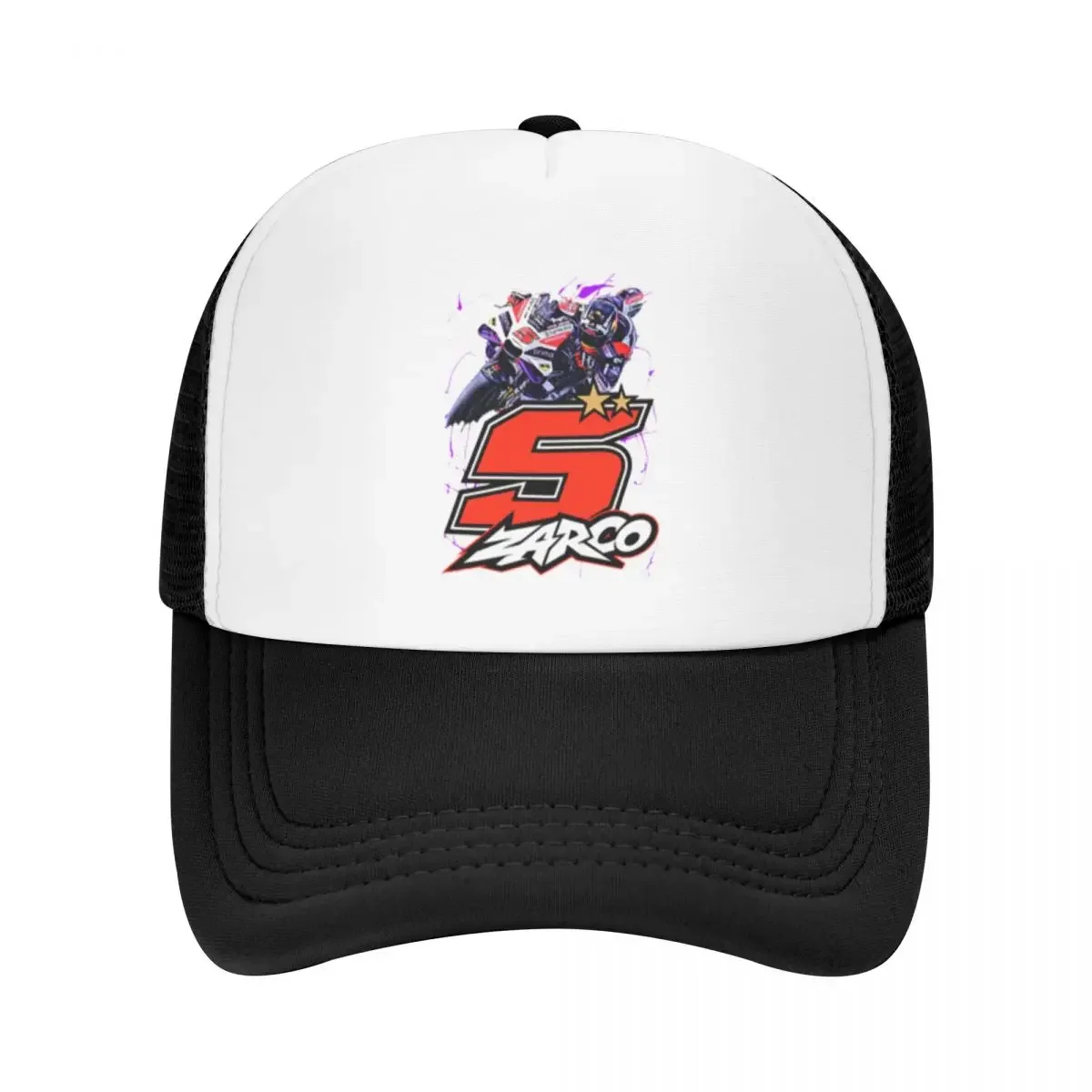 Red Johann Zarco # 5 Racing Motorcycle Camping Mesh Baseball Caps Men GP Printing Female Beach Sun Hat Trucker Cap