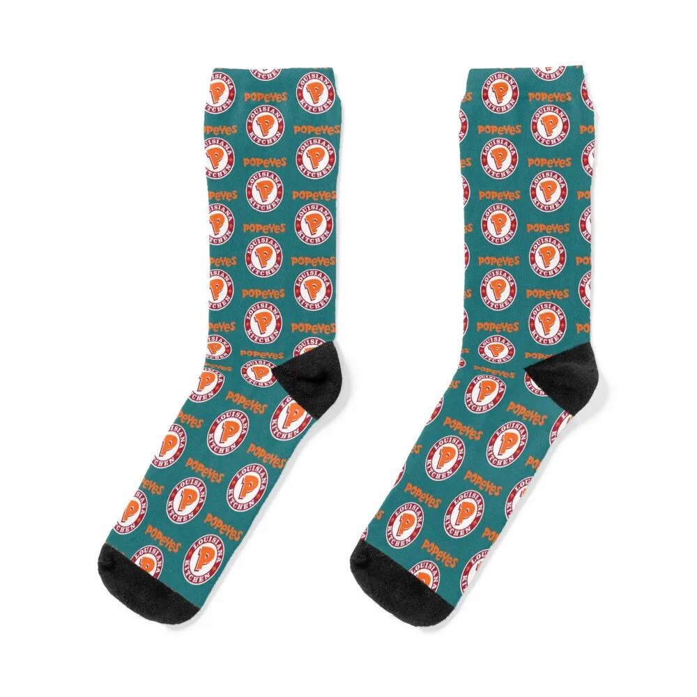 

Popeyes Louisiana Kitchen classic logos73 Socks anti slip football tennis winter gifts custom sports Male Socks Women's