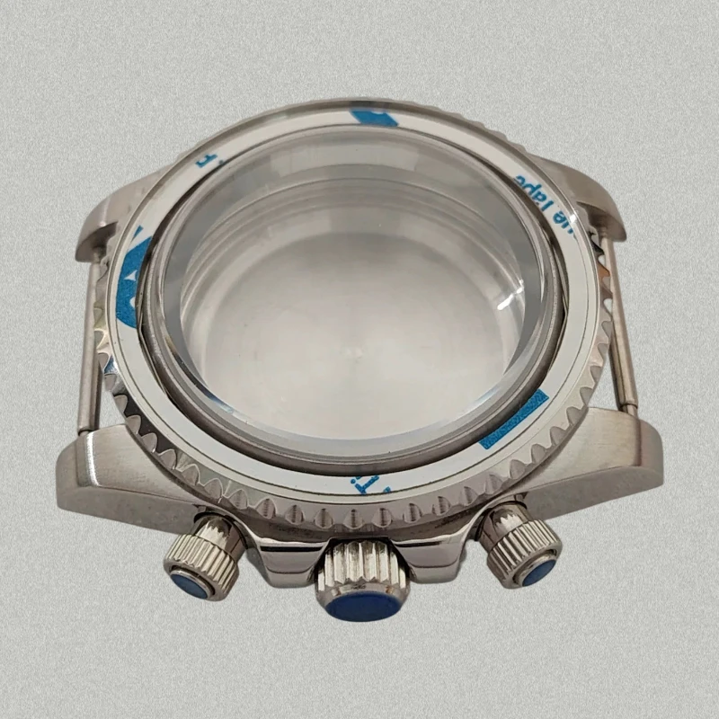 316L Stainless Steel VK63 Case 40mm Diver Silver Sapphire Glass Watch Case Fit Vk63 Quartz Movement