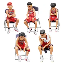 5pcs/set Slam Dunk Action Figure Anime Basketball Characters Akagi Takenori Kaede Rukawa Sakuragi Hanamichi Model Toy Collection