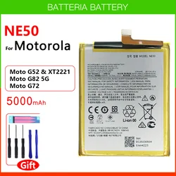 100% Genuine New Original NE50 Battery For Motorola MOTO XT2221 G52 G82 5G G72 5000mAh High Quality Batteria With FREE Tools