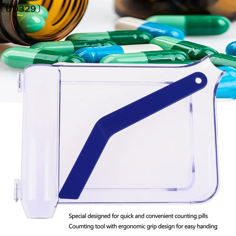 Pill Counting Tray With Spatula Pharmacy Right Hand Counter Tray Medications 1pc Plastic Medicine For Counting Pill〔DD329〕