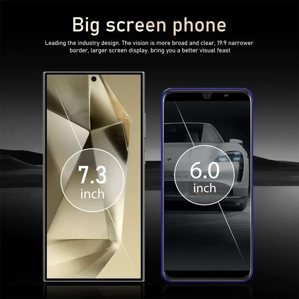 S24 Ultra Smartphone 7.3\'\' HD 5G Snapdragon 8 Gen3 16GB+1TB Android 14 7800mAh Cellphones Mobile Phones Face Unlocked Cell Phone