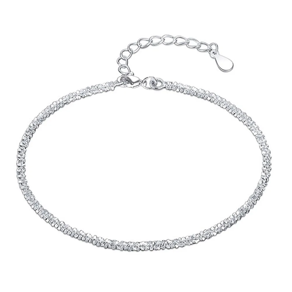 

Сверкающий браслет из стерлингового серебра 925, женский легкий роскошный браслет с цыганским цветочным принтом, подарок на день рождения, годовщину