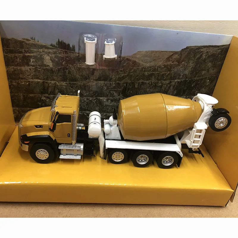 

Литье под давлением в масштабе 1:64, Cat CT660, бетономешалка, транспортер, Строительная техника, модель инженерного транспортного средства, коллекционный дисплей 85632