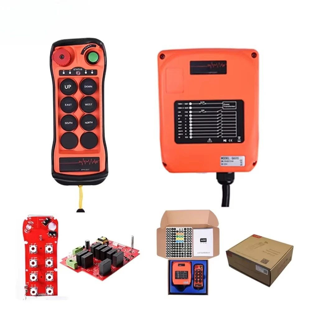 Q600 Wireless Industrial Crane Radio Remote Control for Concrete Pump | 12V 24V 380V 220V Universal Voltage Compatible