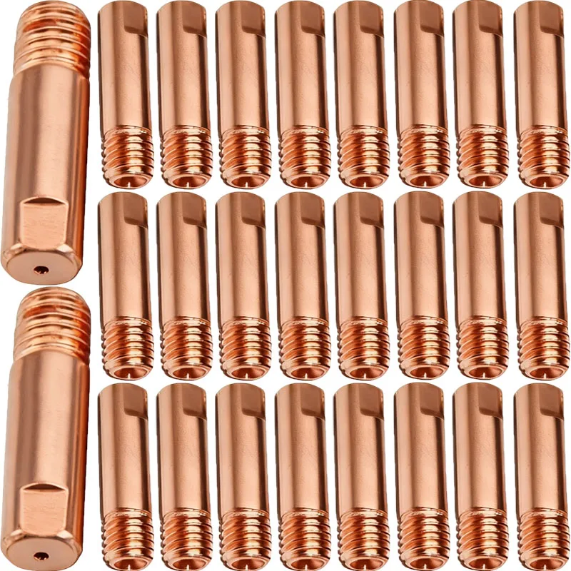 

5/30PCS 15A M6-15AK MAG Welding Torch Conductive Tip Gas Nozzle For Parts Soldering Accessories 0.6mm 0.8mm 0.9mm 1.0mm 1.2mm