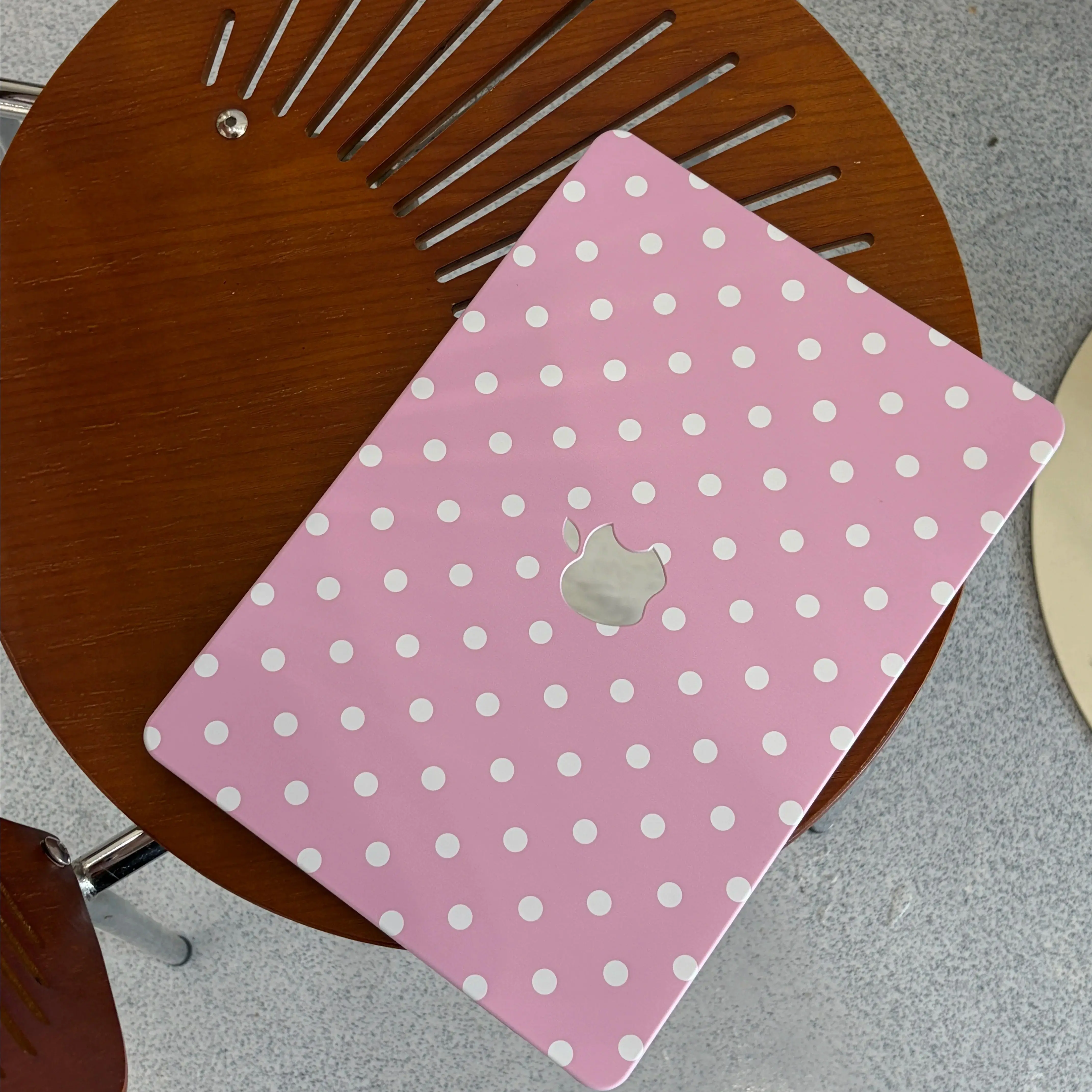 Dot Cream Yellow Cherry Blossom Pink Crystal Laptop Case For Macbook Air 13.6 M4 NEO 15 M3 For MacBook Pro 13 M1M2 14 M4M5 Cover
