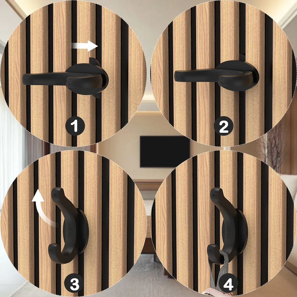 Obrázek 5: Sada z 3čepel soundproofing panel háčků - drill-free design, heavy-duty nástěnné háčků pro ateliér pěna panely a úřad soundpro