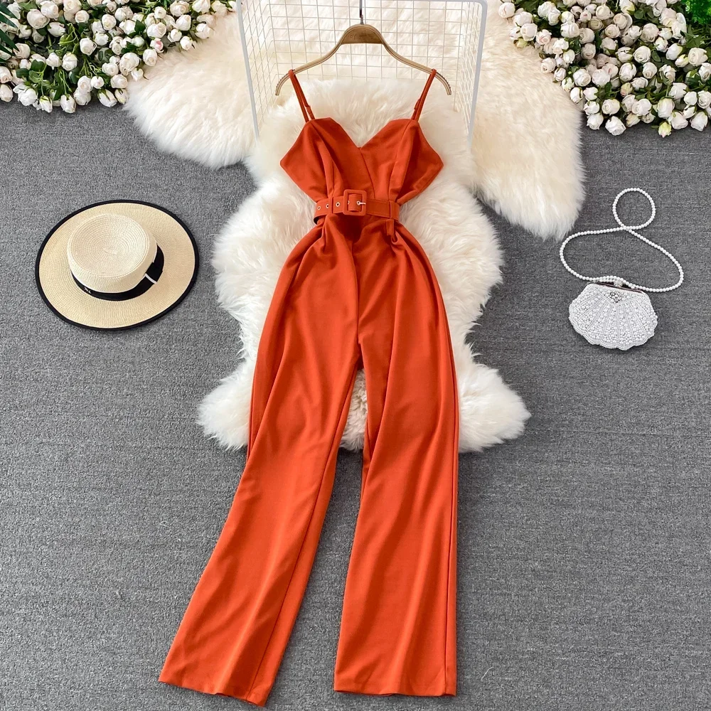 

All In One Jumpsuit Women High Waist Bodysuits Woman Rompers for Female Spaghetti Starp Y2k Ins Jumpsuits Overalls Dropshipping