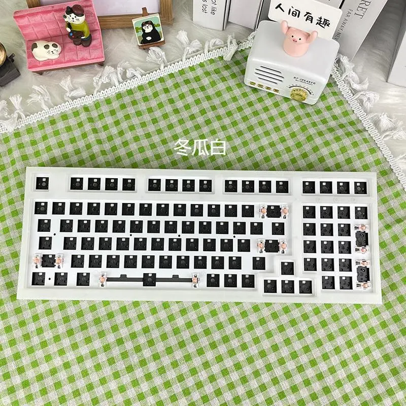 Custom T98 Keyboard Kit Wireless 3 Mode Wired 2.4GHz Bluetooth Customized 4000mAh Hot Swap RGB Gaming Keyboards Gift