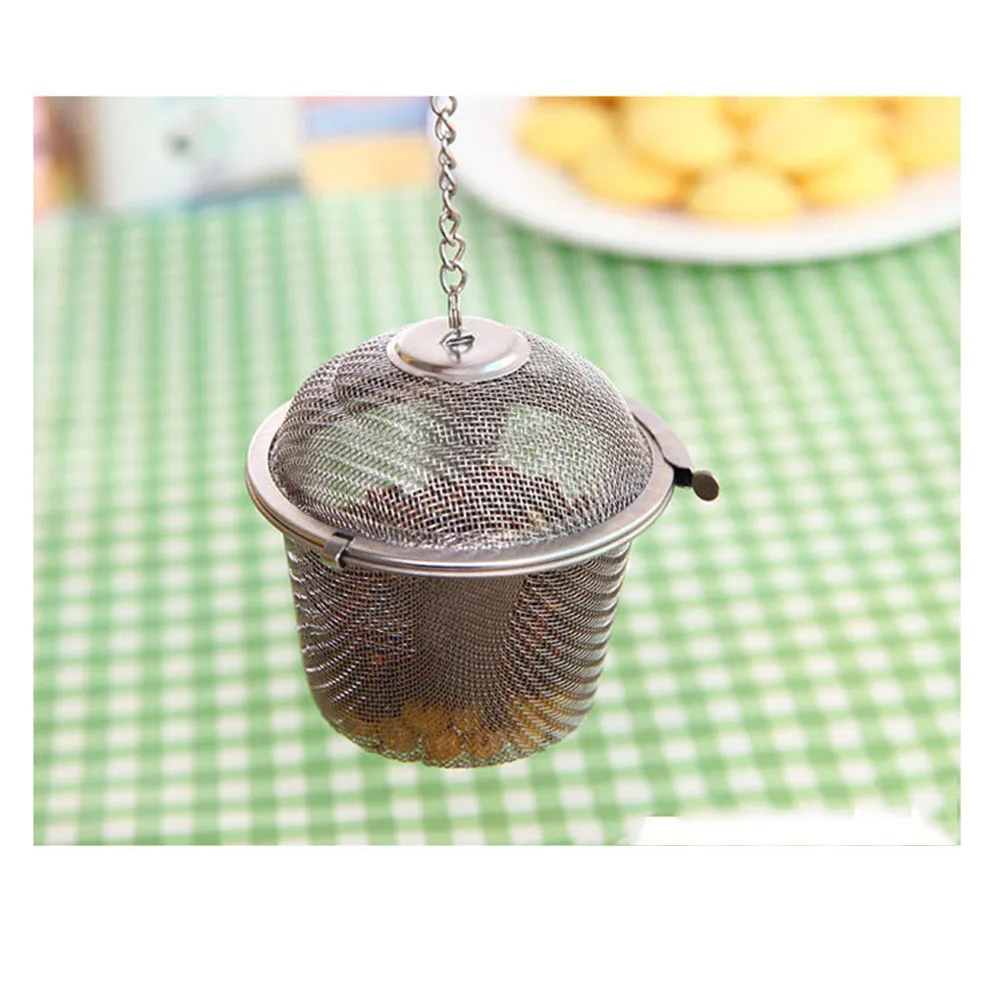 Reusable Stainless Steel Tea Infuser Mesh Filter for Loose Leaf Tea and Ground Coffee with Extended Chain Small