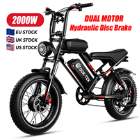 STLF Hot Sell 20 Inch Fat Tire E-bike with 1000W 2000W Dual Motor 48V 25AH Hydraulic Berak Adult Fatbike E Bike Electric Bicycl