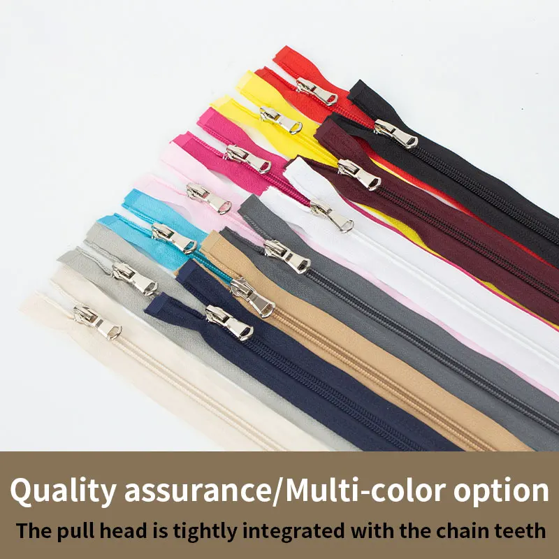 (10pcs)5# Nylon Open Tail Multi-size Zipper Multi-color Clothing Coat Sportswear Zipper Single Opening