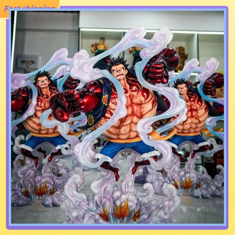 ​ ​ ฟิกเกอร์อนิเมะวันพีซ ลูฟี่ เกียร์โฟร์ รุ่นดรีมเวอร์ชั่น ท่าทางการต่อสู้ ขนาด 38 ซม. ของสะสมตกแต่งโต๊ะทำงาน ของขวัญ ​