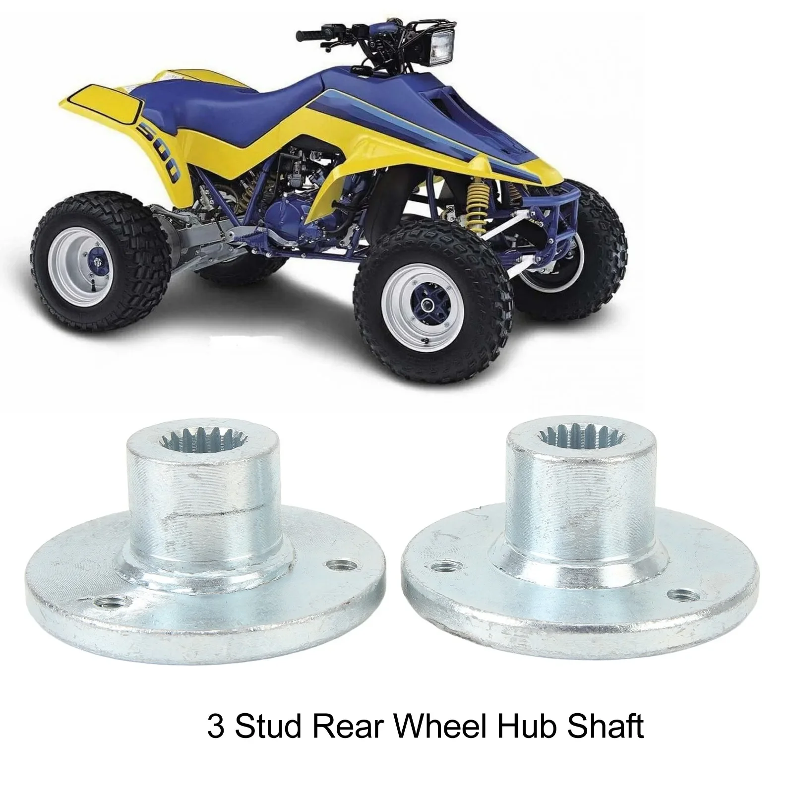 1 Pair Of 17T 3 Stud Rear Wheel Hub Shaft Steel Alloys Rear Axle Wheel Hub For Quad Bike ATV Dune Go Kart With 5 Inch Tires