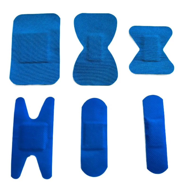 

20Pcs/Set Metal Detectable Blue Band Aid Adhesive Bandage for Food Industry Kitchen Cut Protection Metal Detect Patch Plasters