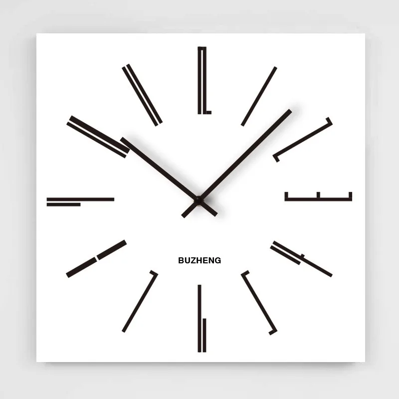 

Скандинавские минималистичные настенные часы, на батарейках, супер тихие секундные стрелки, простой черно-белый современный дизайн для комнаты