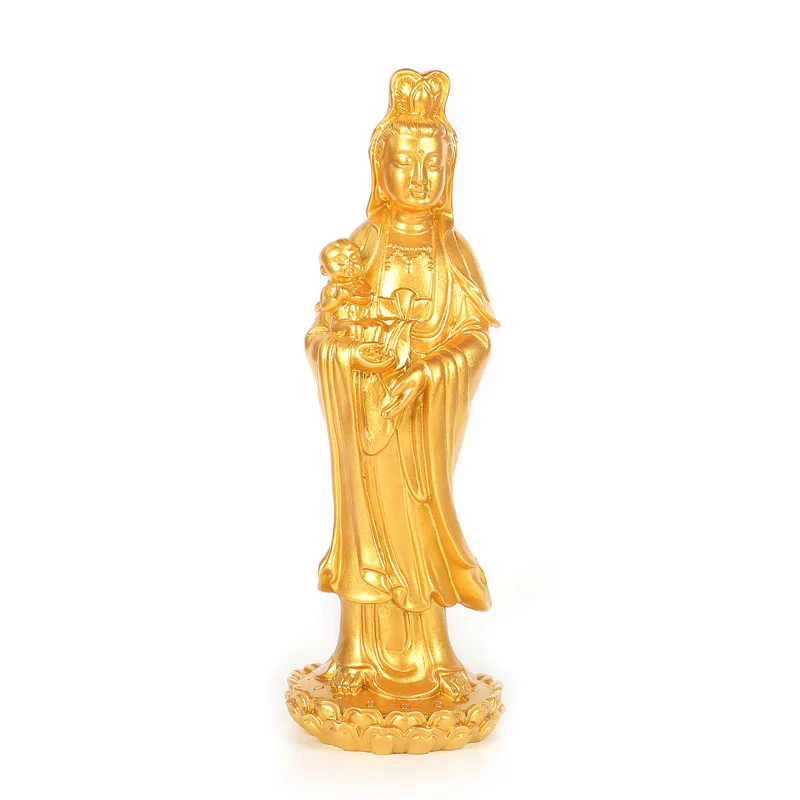 Sending Sons Avalokitesvara Buddha Statue Living Room Home Worship Buddha Ornaments Home Feng Shui Decoration