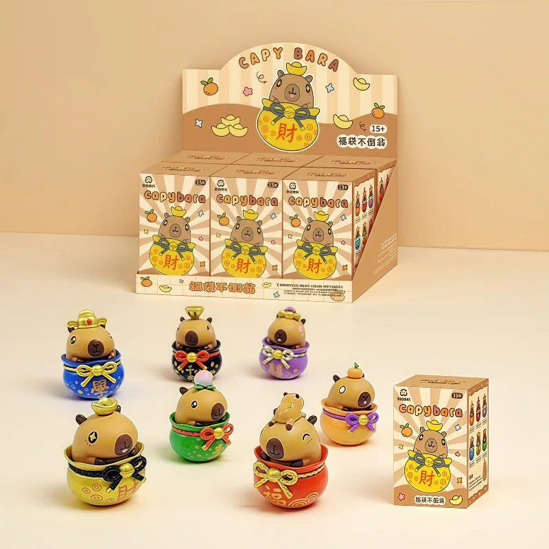 

Original Capybara Lucky Bag Tumbler Series Blind Box PVC Model with Magnetic Trendy Toy Figure Toy Collect Gift
