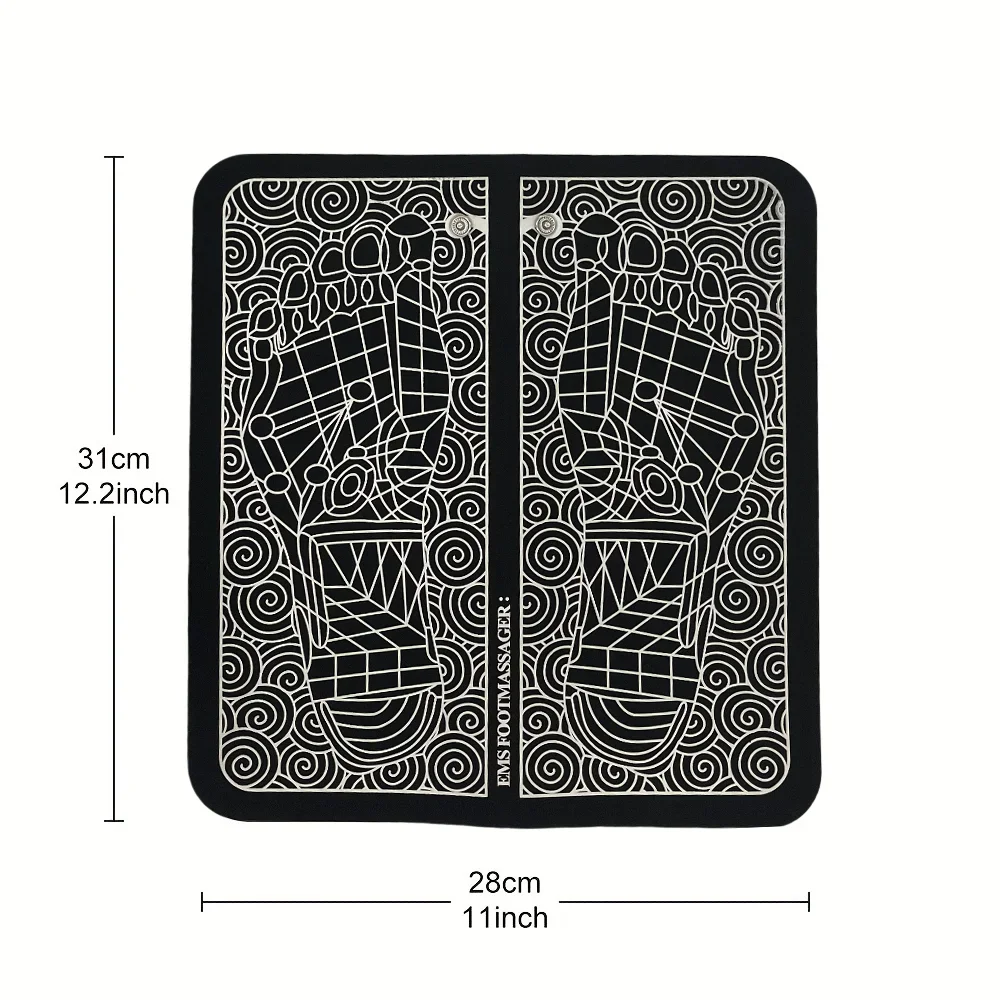 Polymères de massage des pieds à chargement USB électrique, Rel155, point d'acupuncture, améliore le sang, le surpoids, 8 modes, 19 niveaux de relaxation