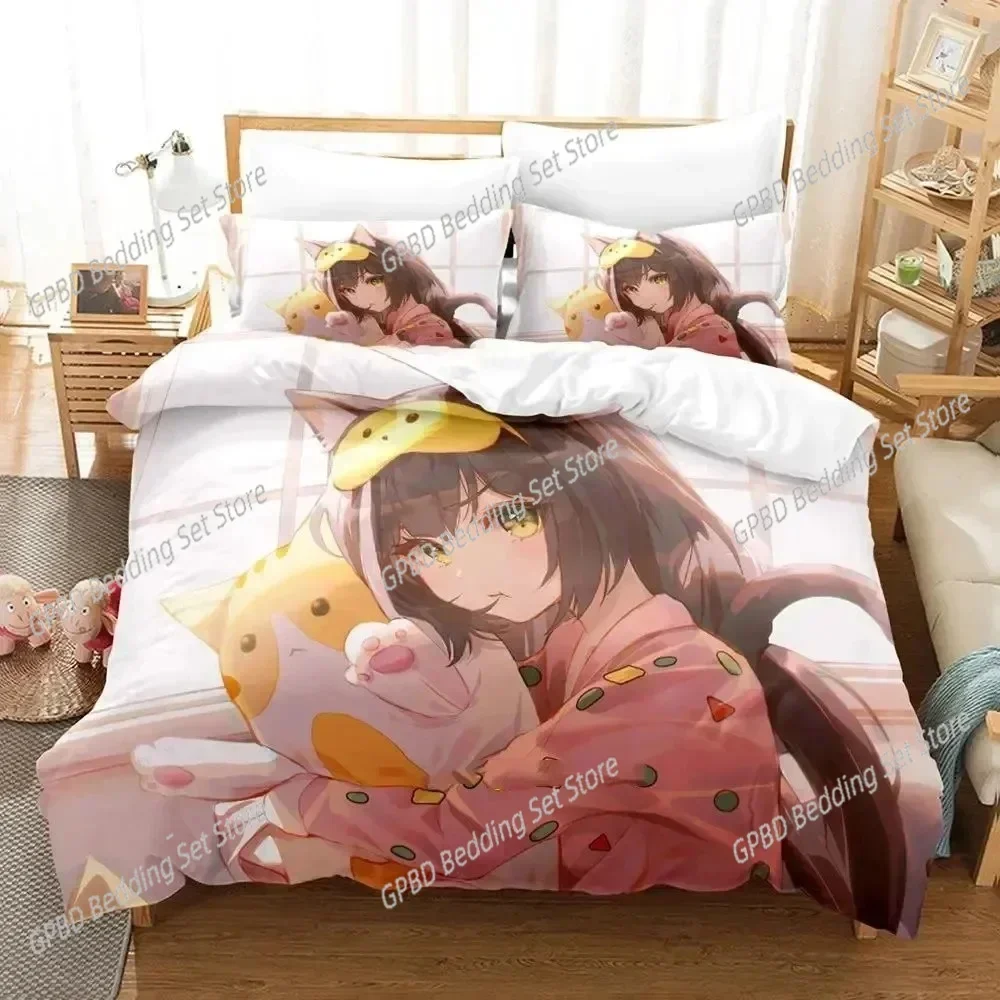 Anime Game Princess Connect! ReDive Bedding Set Single Twin Double Queen King Cal King Size Bed Linen Set