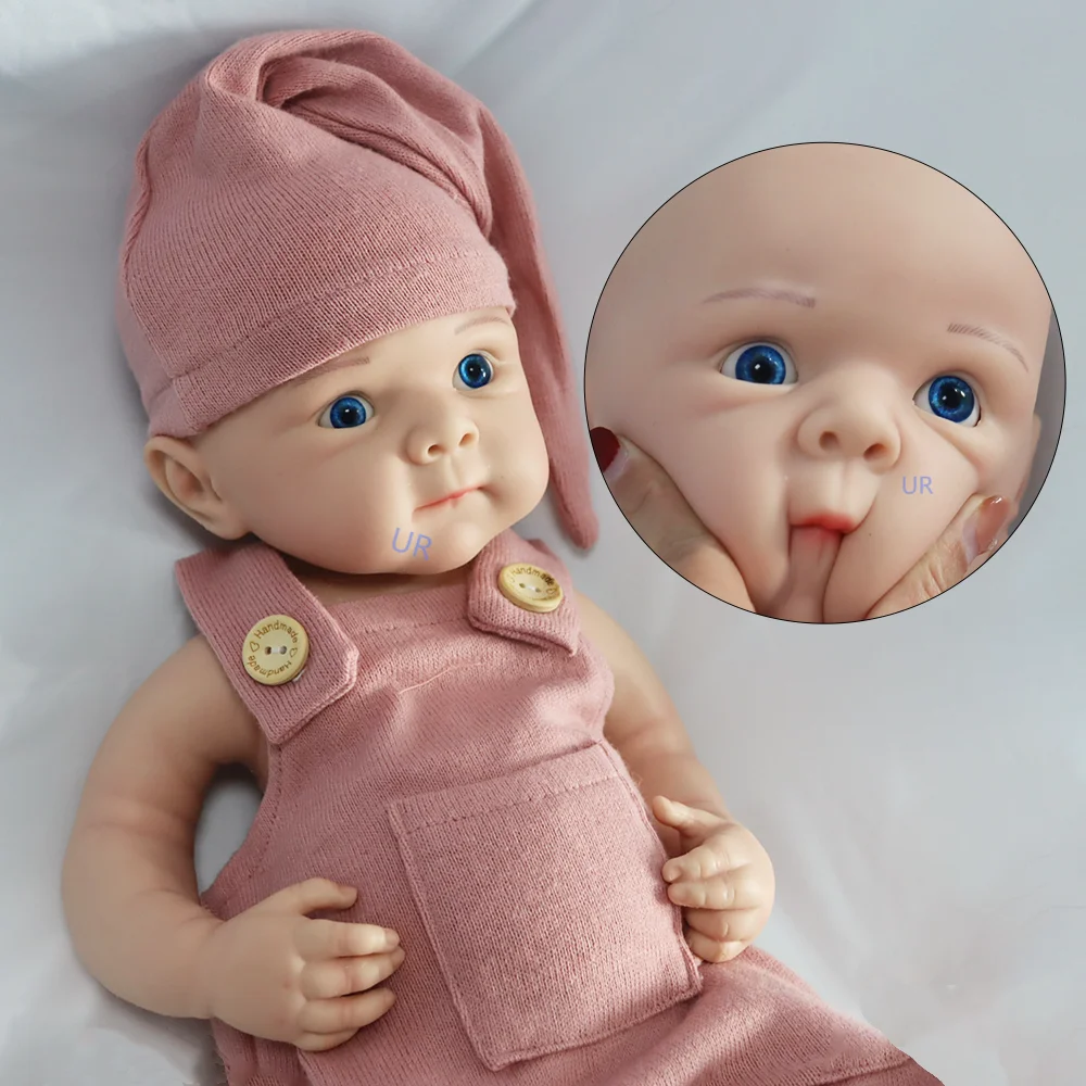 19 Inch Reborn Dolls Silicone Girls Blue Eyes Painted/Unpainted Reborn Dolls Sets Perfect Thanksgiving Artist Collectibles