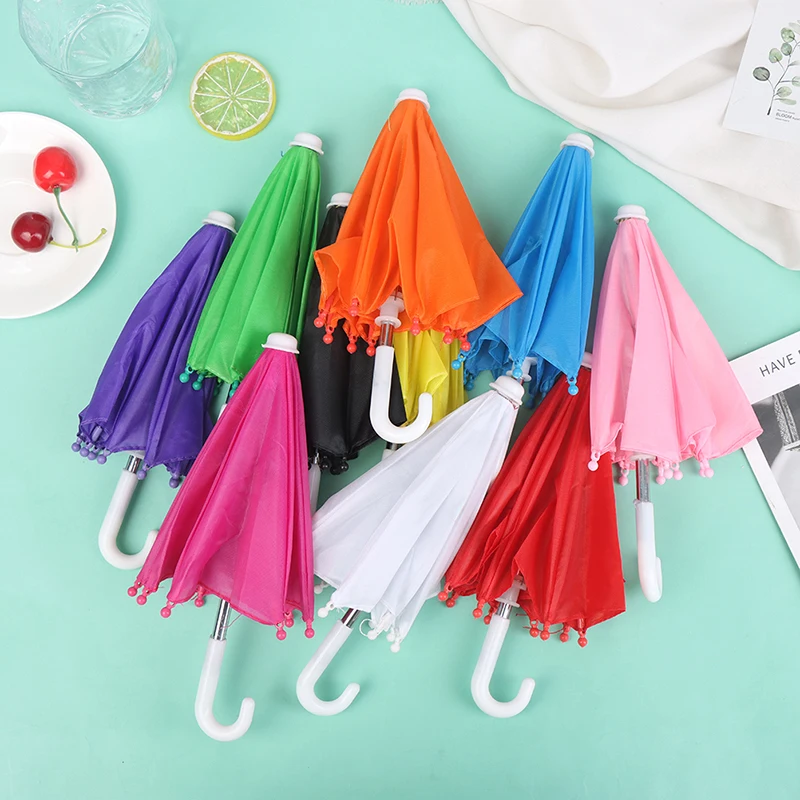 22CM Colorful Doll's Umbrellas Toys Rain Gear For 18inch doll Girls Accessories